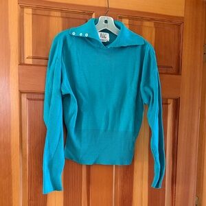 NILS Turquoise Convertible  Neck Sweater